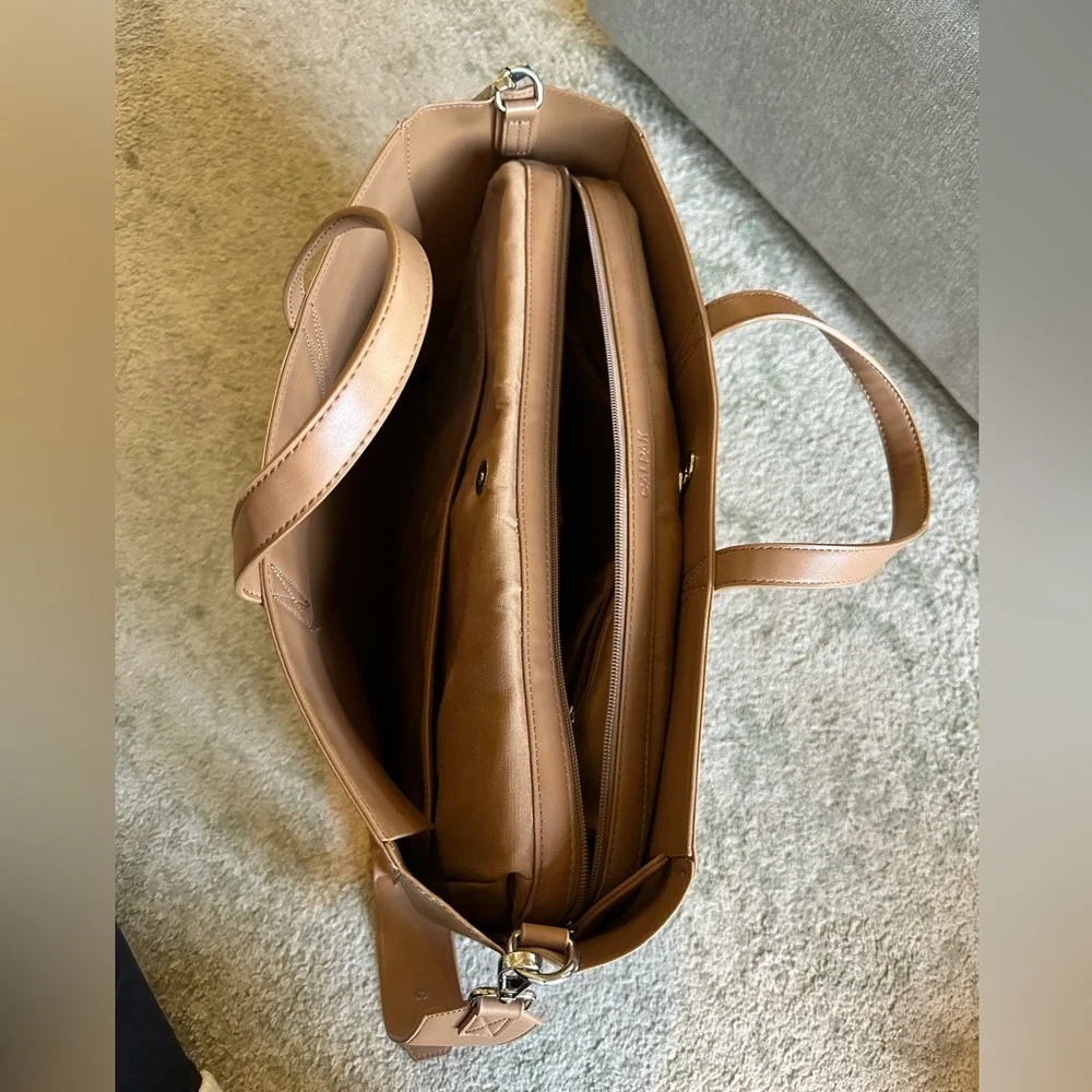 CALPAK Haven Laptop Tote Bag in Brown